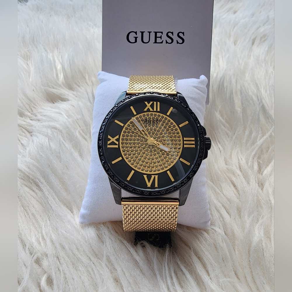 GUESS Gold and Black Men's Watch Original Brand New